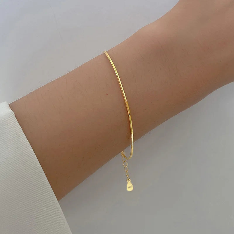 Sterling Silver Chain Minimalist Bracelet