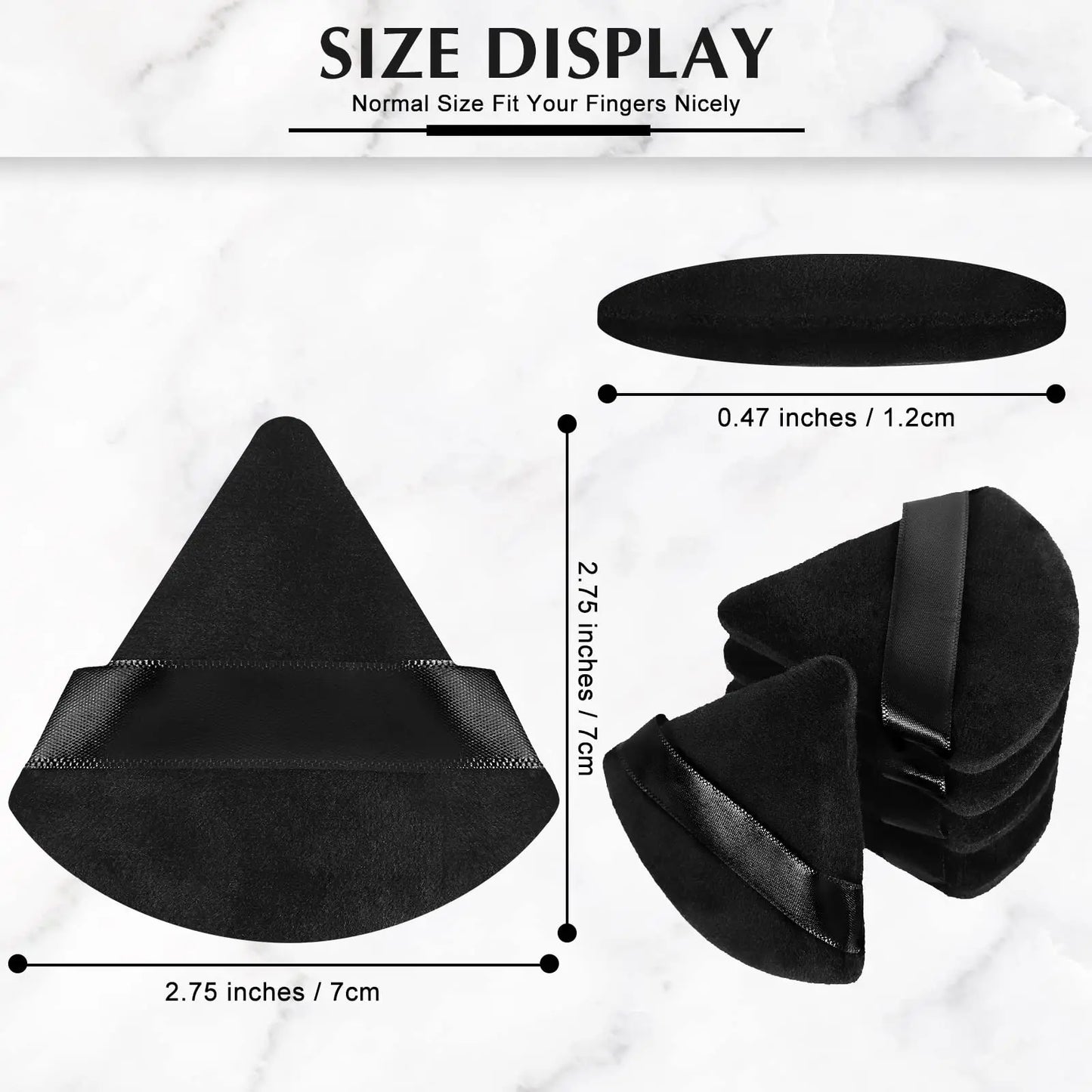 10/20Pcs Triangle Velvet Powder Puff Pizza Flours Mini Face Makeup sponge Cosmetics Washable Lightweight Makeup Tool