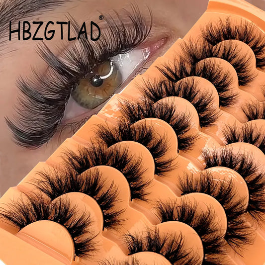 PYP 10Pairs Eyelashes Makeup Soft Fluffy 3D Mink False Eyelashes