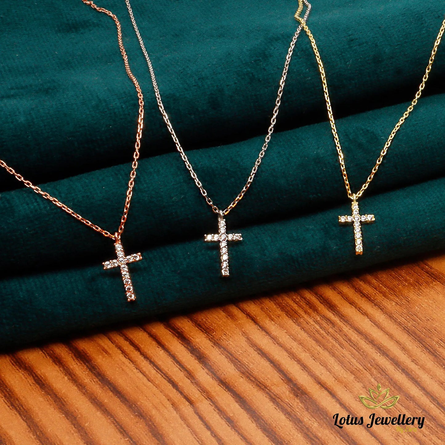 Cubic Zirconia Cross Pendant Necklace