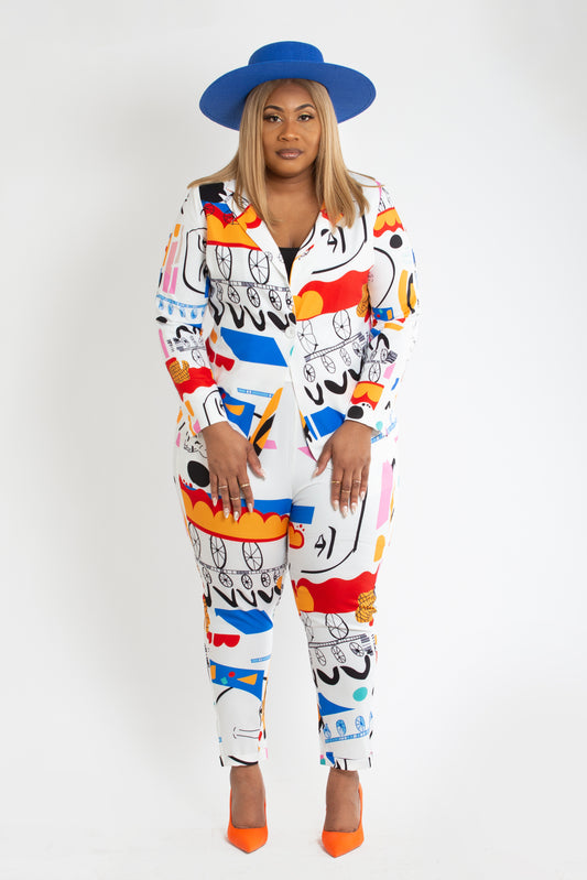 Evelyne Funky Printed Suit